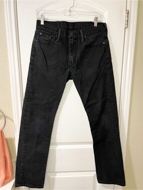 Levi 513 Black Slim Straight Jeans